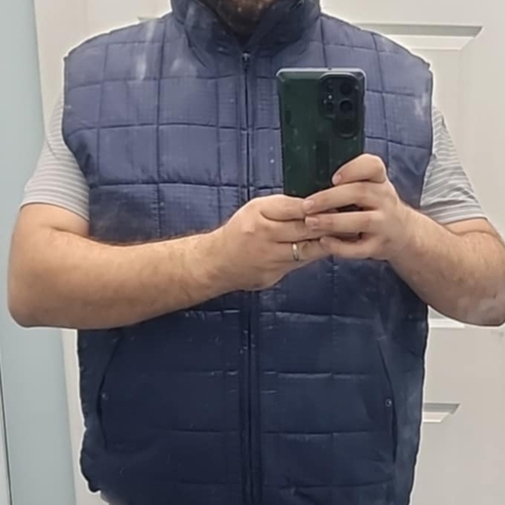 Chaps Men's Quilted Vest - Navy